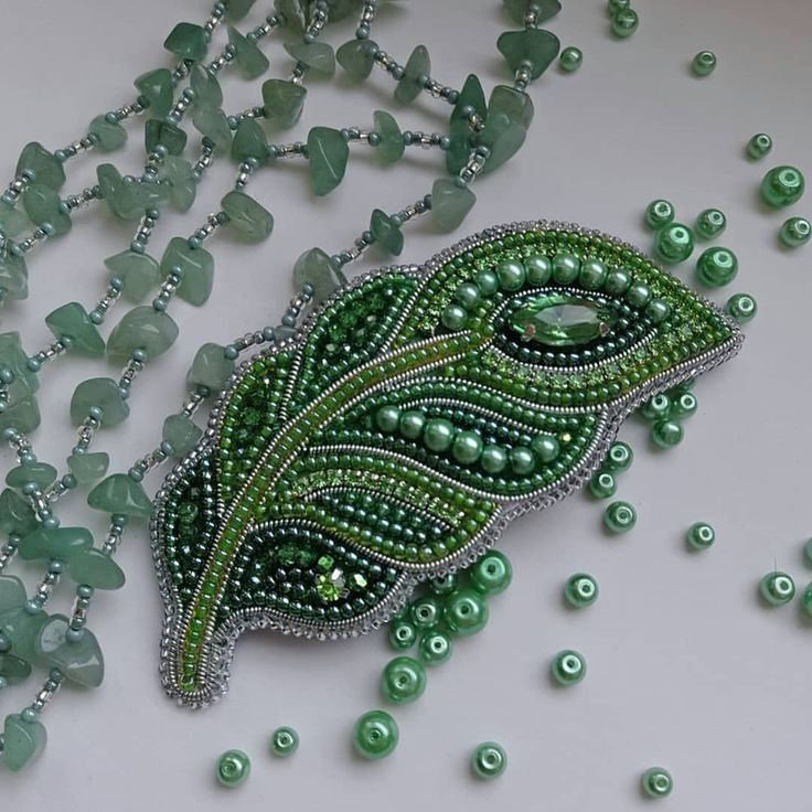 Вышивание бисером на фетре