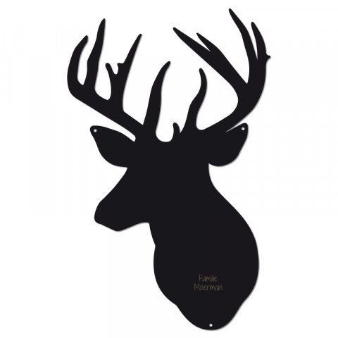 Силуэт головы оленя с рогами