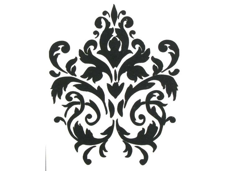 Дамасский узор трафарет для стен