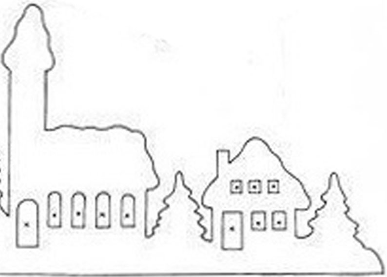 Трафареты на подоконник к новому году