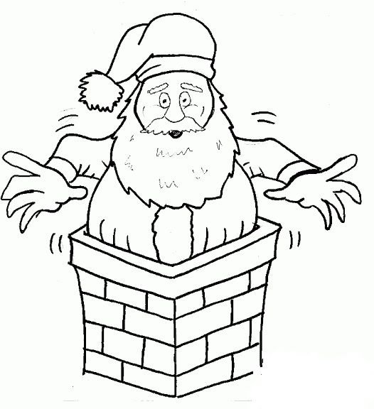 Дед Мороз раскраска для детей