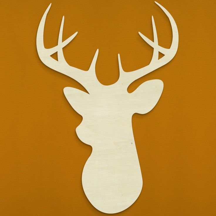 Силуэт головы оленя