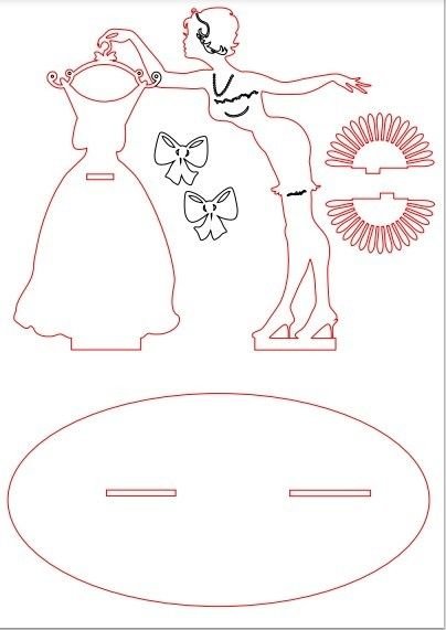 Салфетница девушка макеты