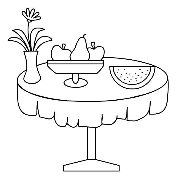 Раскраска столик