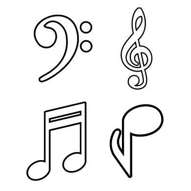 Шаблон нотки