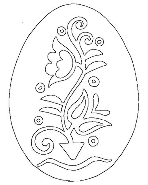 Трафарет яйцо пасхальное