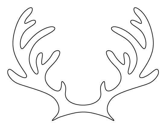 Рожки оленя трафарет