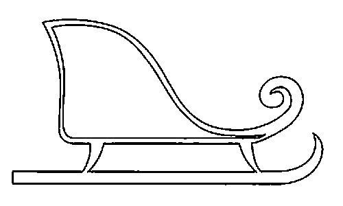 Сани трафарет