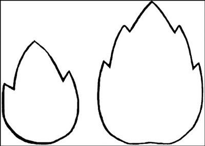 Листочки розы шаблон