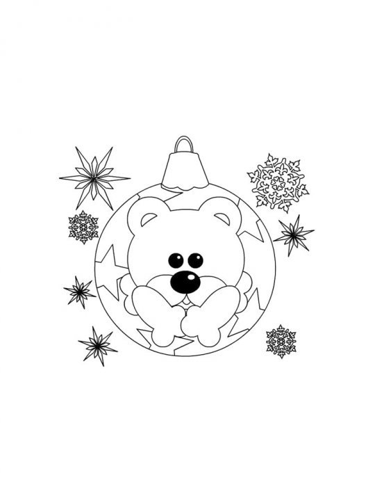 Раскраска новогодние игрушки