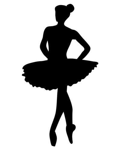 Силуэт балерины белый