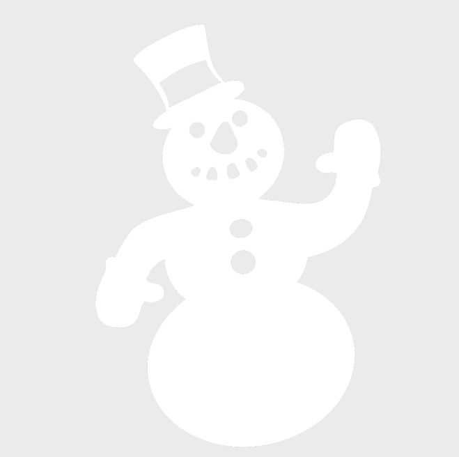 Вырезки на окна Снеговик