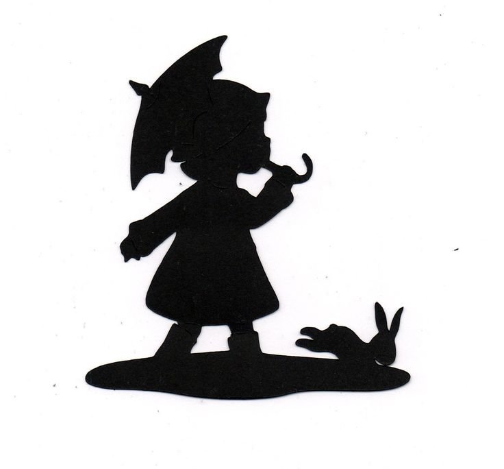 Силуэтная аппликация из бумаги