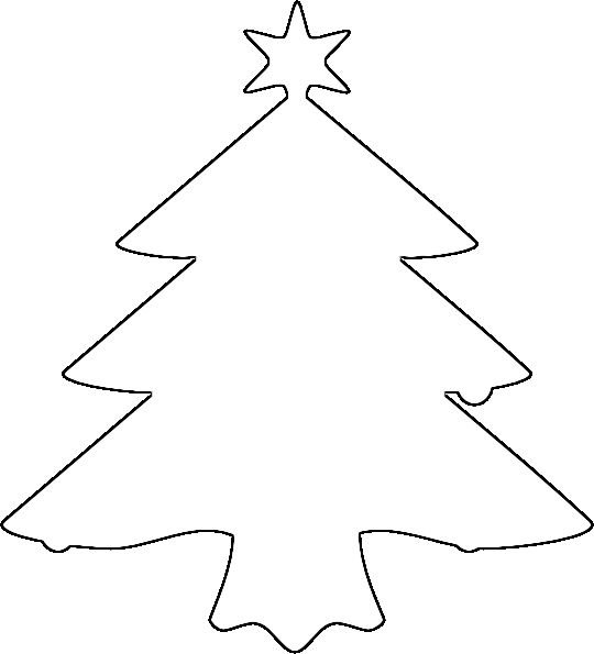 Трафарет елки для вырезания