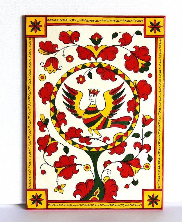 Северодвинская роспись птица Сирин