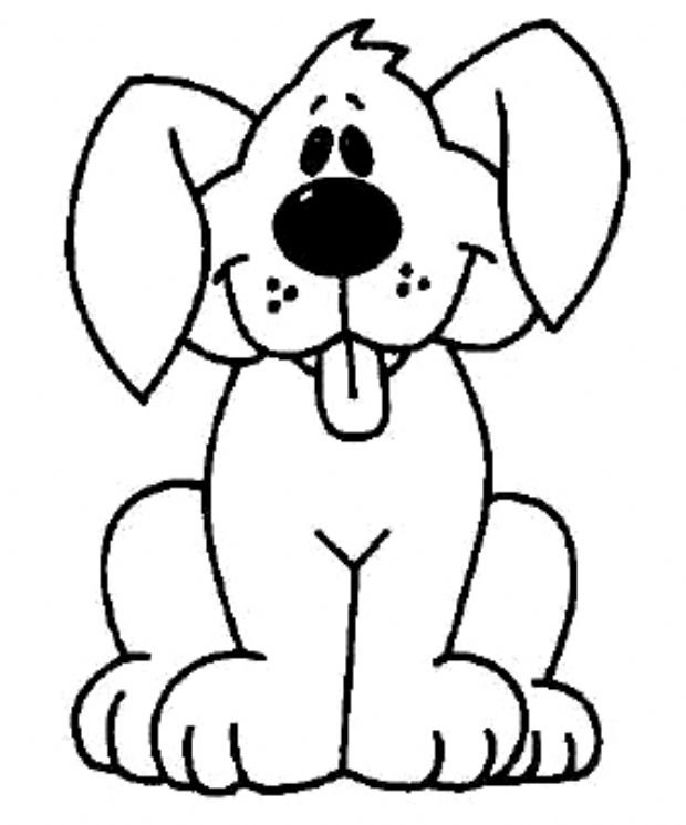 Трафарет собаки для рисования