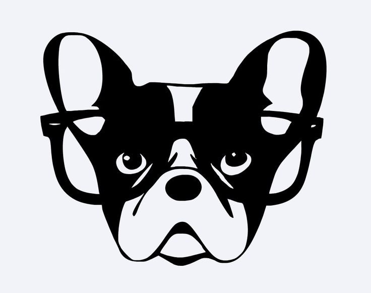 Бульдог силуэт