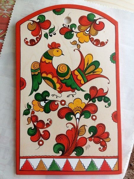 Птица Сирин Борецкая роспись