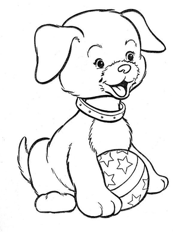 Раскраска собачка