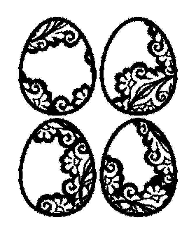 Трафарет яйца для вырезания