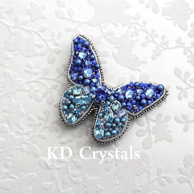 Брошь из бисера бабочка