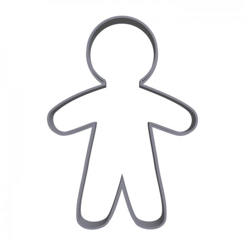 Пряничный человечек трафарет