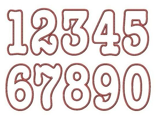 Трафаретные цифры для вырезания