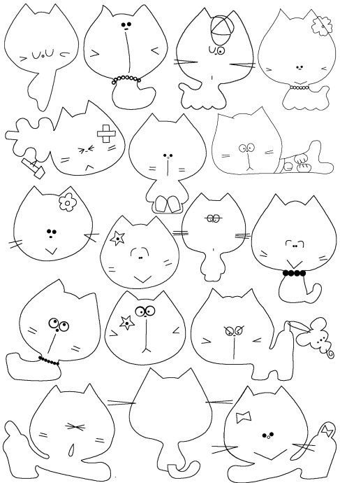 Котик из фетра выкройка