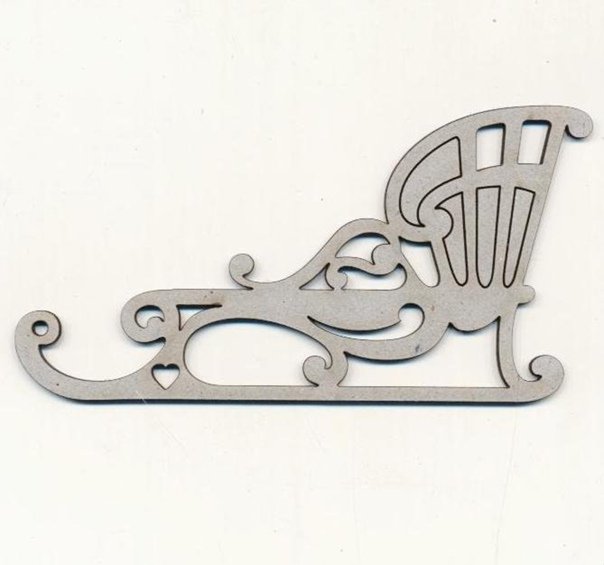 Санки резные трафарет