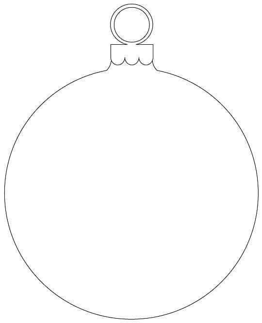Новогодний шар трафарет