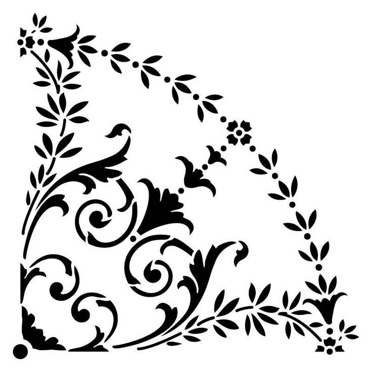 Орнамент на стену трафарет