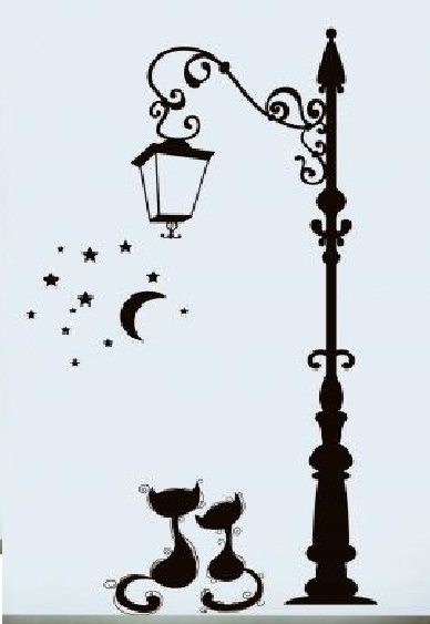 Фонарный столб трафарет