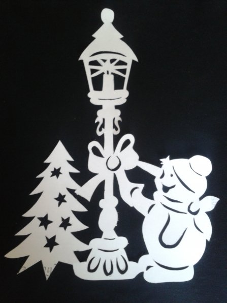 Вытынанки на окна фонарь