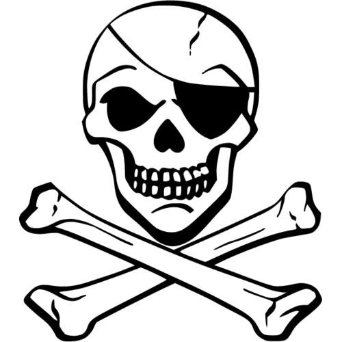 Пиратский череп с костями