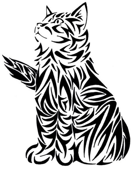 Трафарет кошки