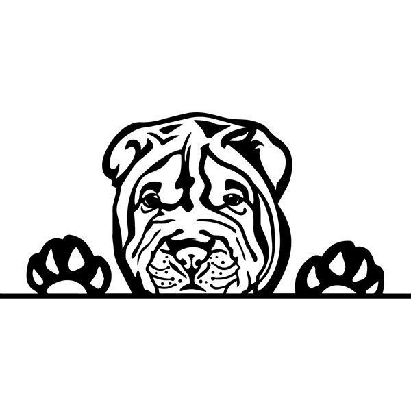 Шарпей силуэт