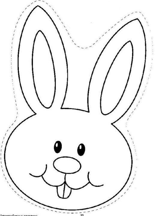 Трафарет зайца для аппликации