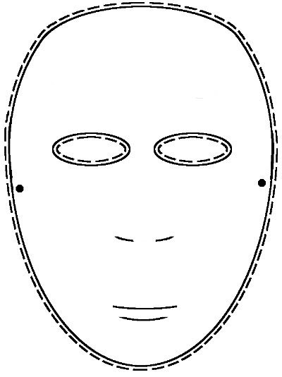 Трафареты театральных масок для лица