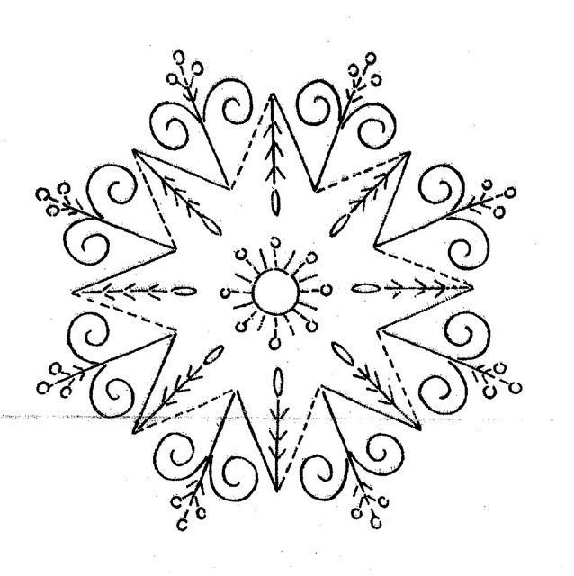Трафарет «снежинки»