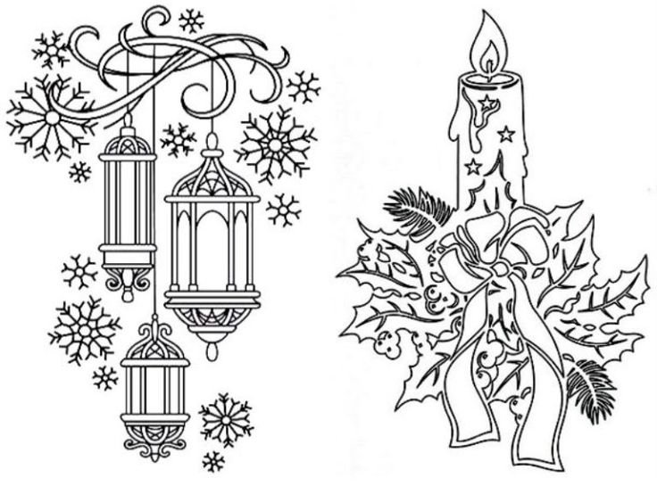 Новогодние узоры на окна