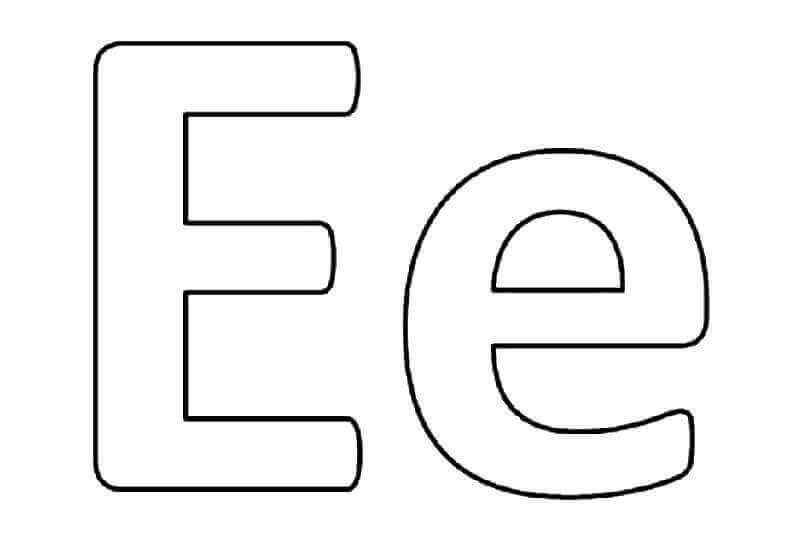 Буква е печатная