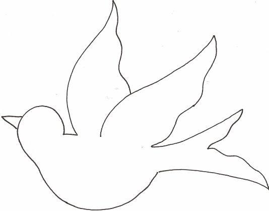 Трафарет птицы для вырезания