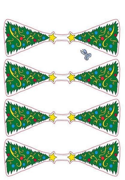 Новогодние гирлянды для вырезания