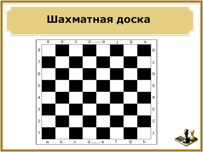 Макет шахматной доски для печати