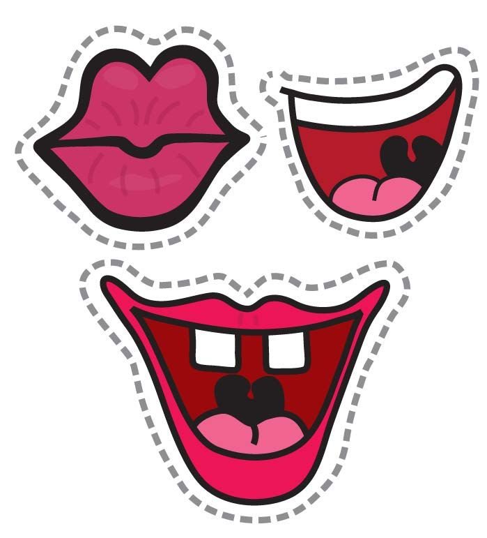 Фотобутафория губы шаблоны для печати