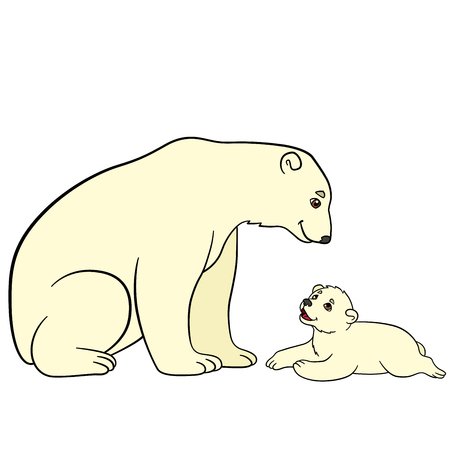 Белый медведь трафарет