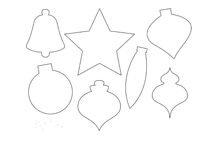 Трафареты новогодних игрушек