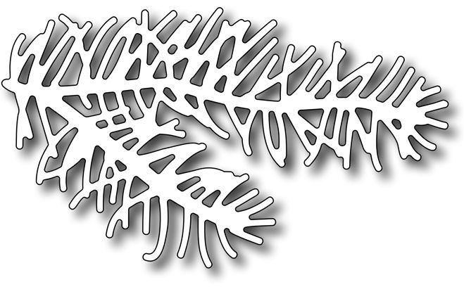 Вытынанки елочные ветки