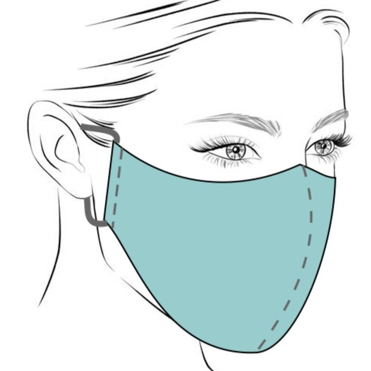Макет маски для лица медицинской