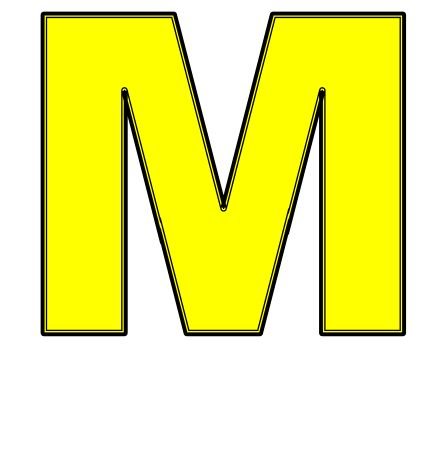 Буквы желтого цвета